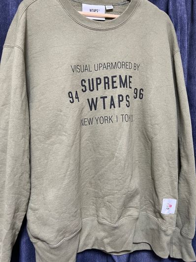 Supreme / WTAPS Crewneck "Light Olive"