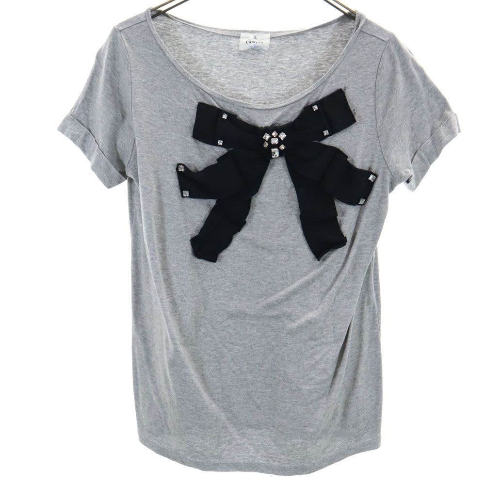 LANVIN en Bleu ランバンオンブルー 日本製 半袖 Tシャツ 38 グレー