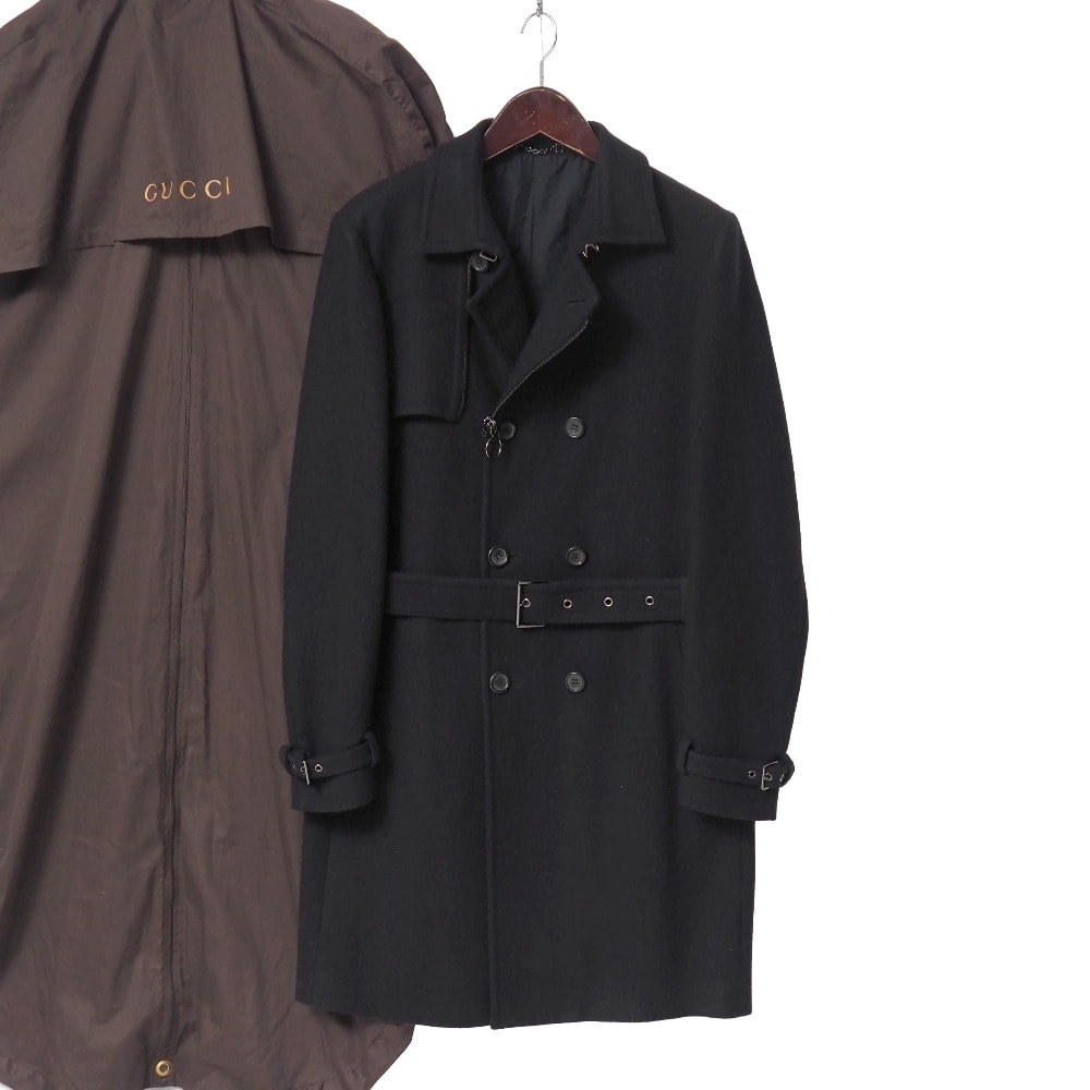 GUCCI グッチ コート サイズ54R ダブルブレスト ウール トレンチコート イタリア製 ブランド古着【中古】20260120/RA7311