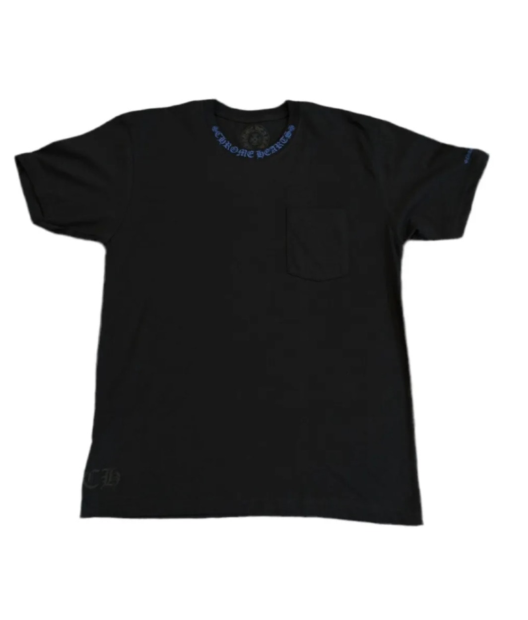 クロムハーツ ネックロゴ スリーブ Tシャツ "ブラック/ホワイト"