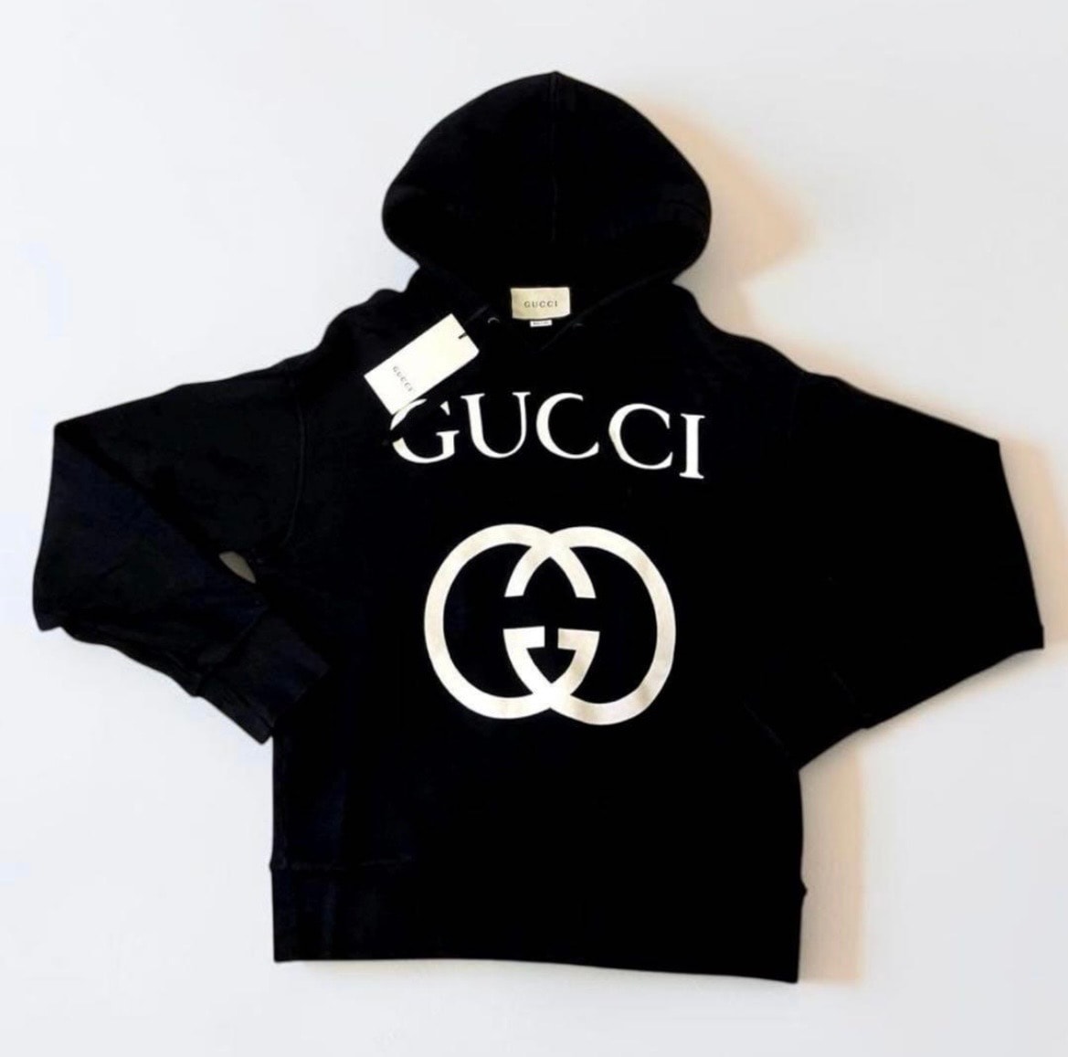 GUCCI Hooded Sweatshirt With Interlocking G "Black"