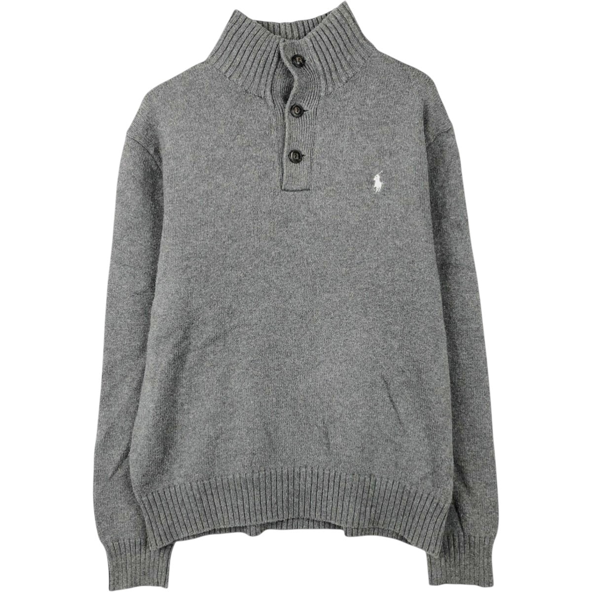 古着 ラルフローレン Ralph Lauren POLO RALPH LAUREN コットンニットハーフボタンセーター メンズM相当/eaa670146