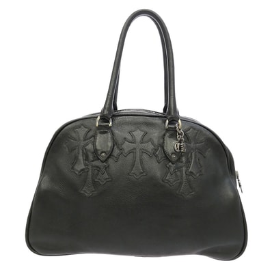Chrome Hearts Gym SM Current CH CHM Small Leather Hand Bag "Black/Silver"