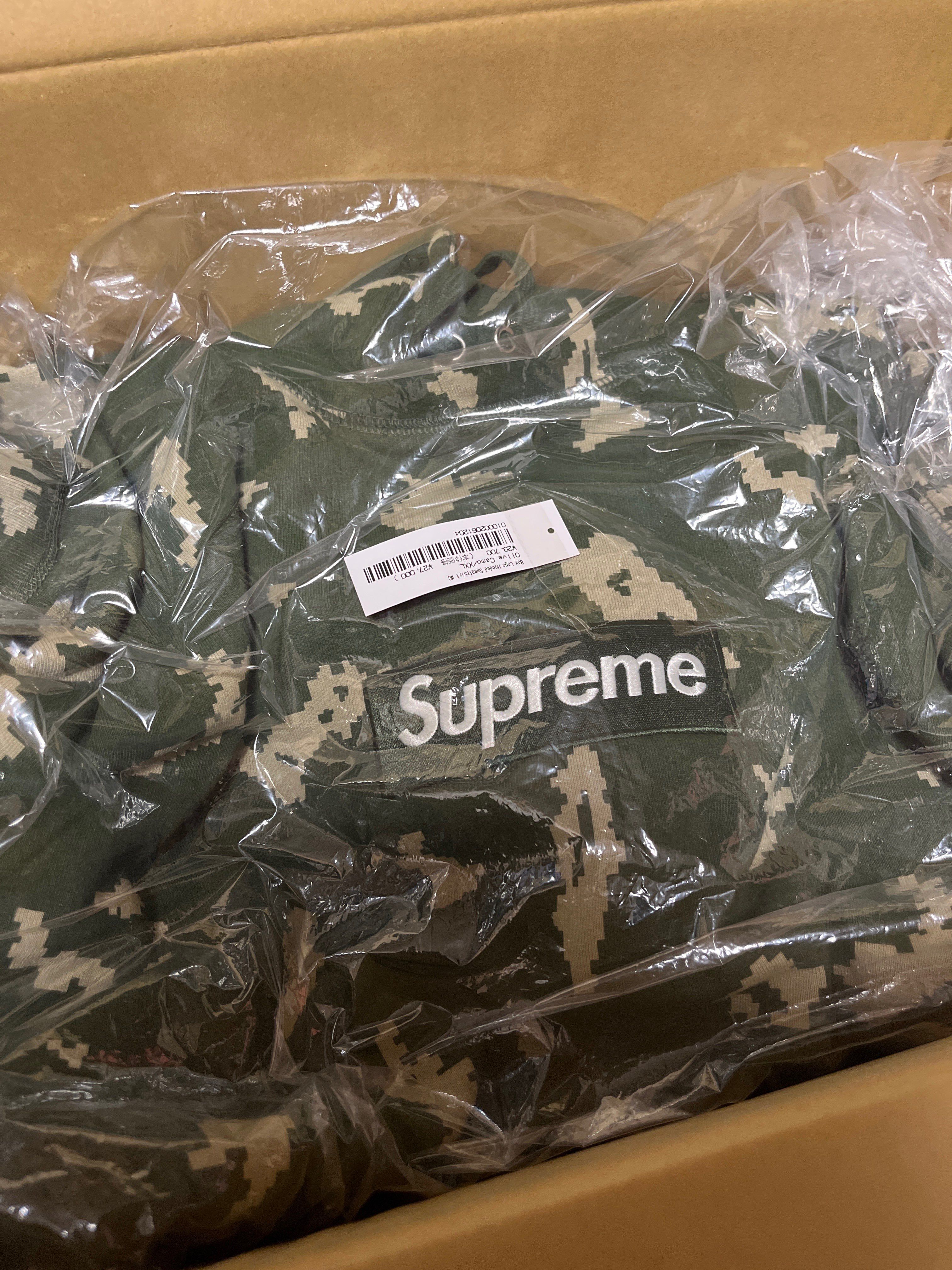 Supreme Box Logo Hooded Sweatshirt "Olive Russian Camo" (21FW)