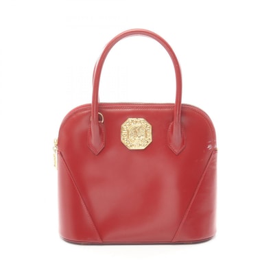 イヴ・サンローラン YVES SAINT LAURENT ハンドバッグ バッグ レザー レディース レッド系 【中古】