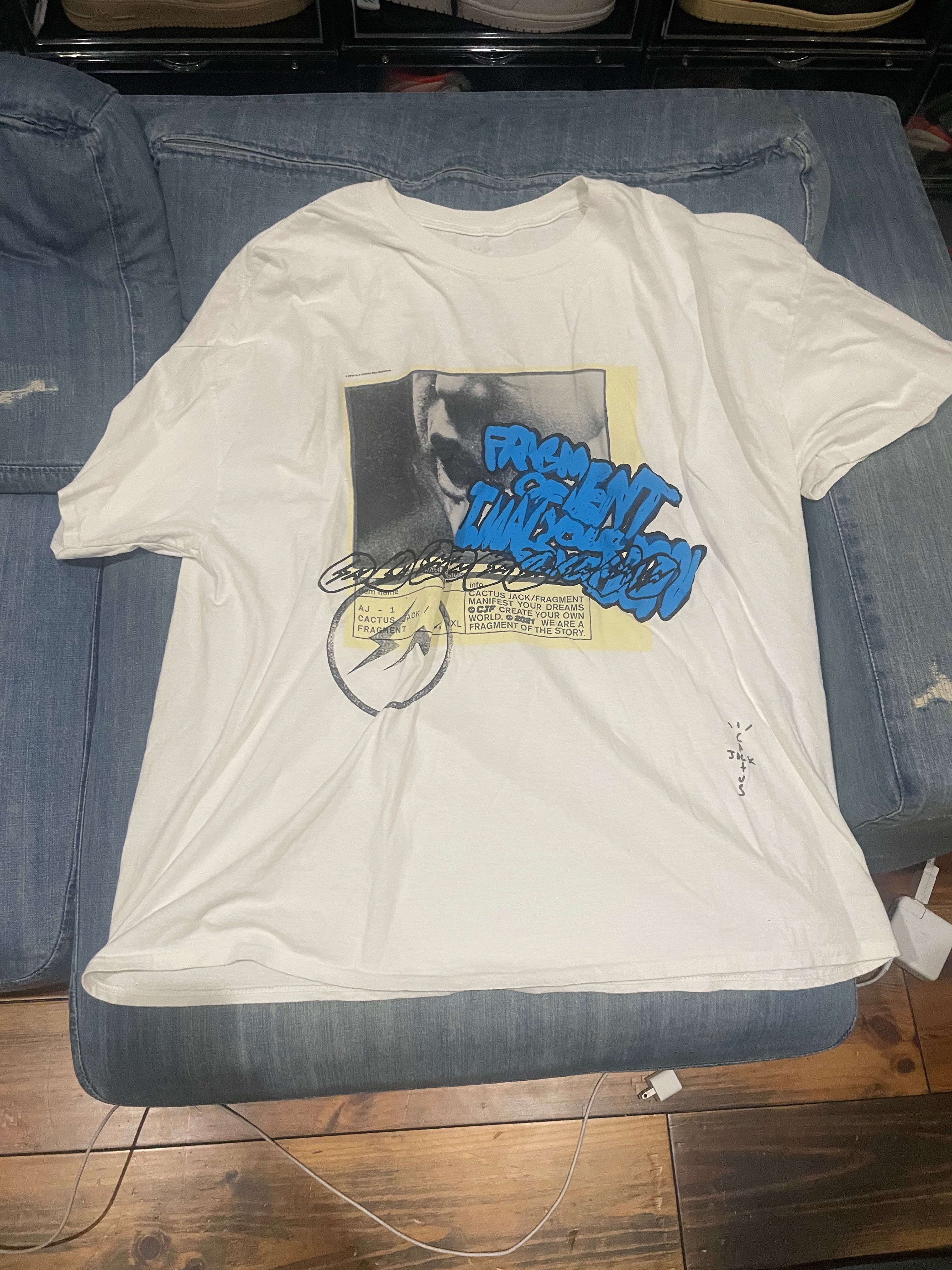 Travis Scott Cactus Jack For Fragment Manifest Tee "White"