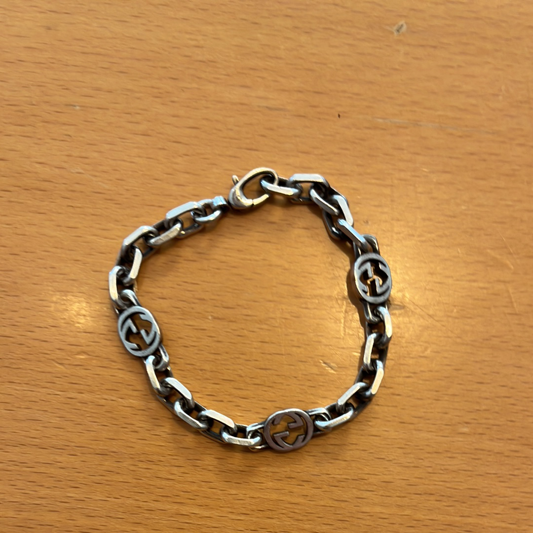 GUCCI Silver Bracelet With Interlocking G