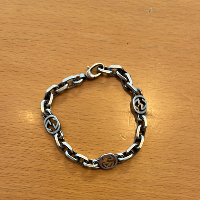 GUCCI Silver Bracelet With Interlocking G