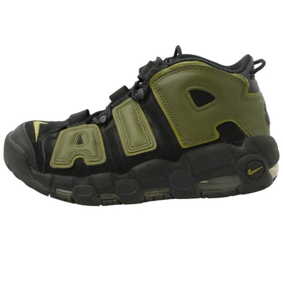 NIKE ナイキ DH8011-001 Air More Uptempo '96 Rough Green エアモアアップテンポ モアテン スニーカー ブラック系 モスグリーン系 26.5cm【中古】