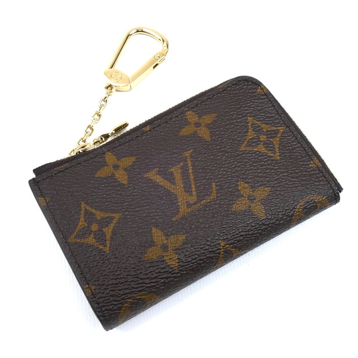 LOUIS VUITTON ルイ・ヴィトン ポルトクレ ノア コインケース モノグラム ブラウン/オランプブルー M83612 ICチップ レディース【中古】【極美品】