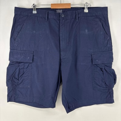 古着 リーバイス Levi's ショートパンツ チノパン 大きいサイズ リップストップ カーゴ ジップ ハーフパンツ w44 ネイビー メンズ