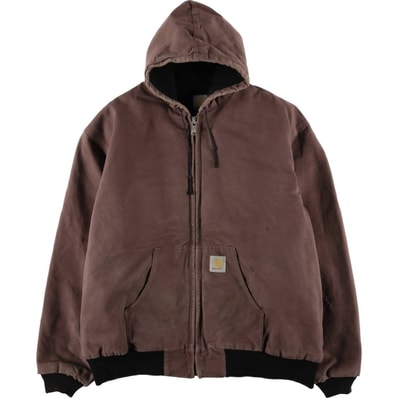 古着 ビッグサイズ 80~90年代 カーハート Carhartt アクティブジャケット 中綿入り ダックフルジップパーカー メンズXXXL相当/eaa603676