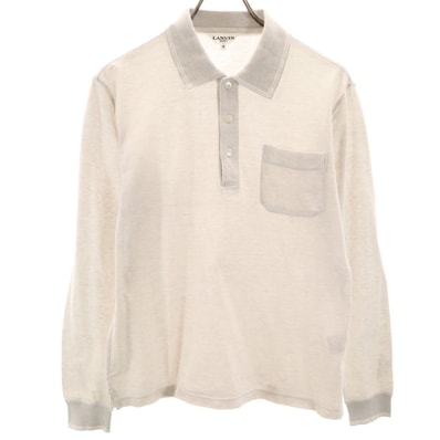 LANVIN SPORT ランバンスポール 日本製 長袖 ポロシャツ 38 グレー