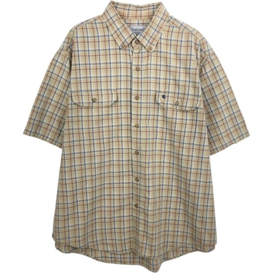 古着 カーハート Carhartt チェック柄 ボタンダウン 半袖 ワークシャツ メンズXXL相当/eaa665487