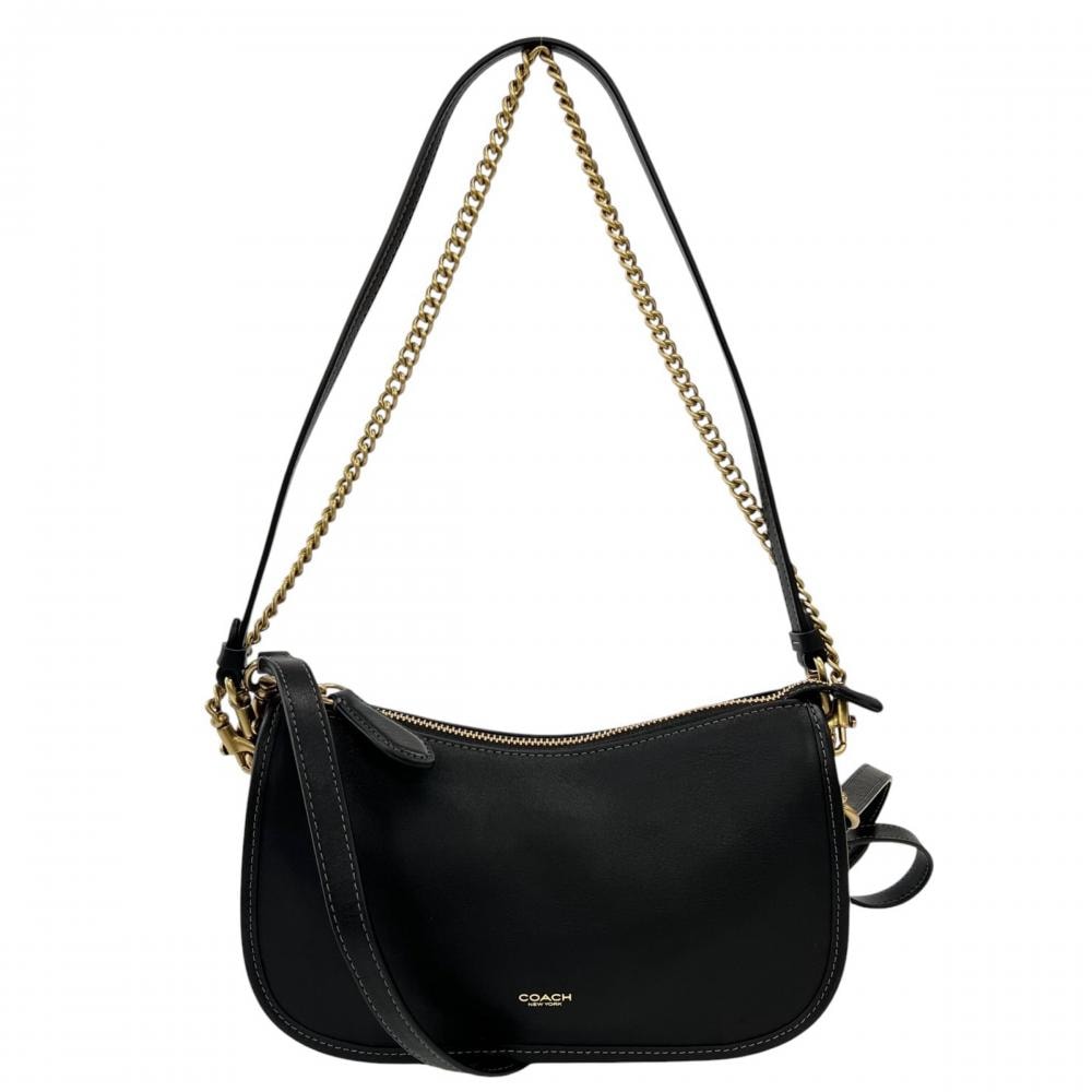 COACH コーチ ショルダーバッグ ウェイバリーバッグ 3WAY 斜め掛け CCC36 レザー    ブラック 黒 ゴールド金具 レディース【中古品】