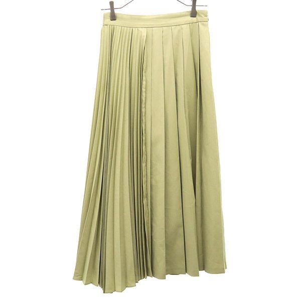 CLANE ミックスプリーツ アシンメトリー ロングスカート