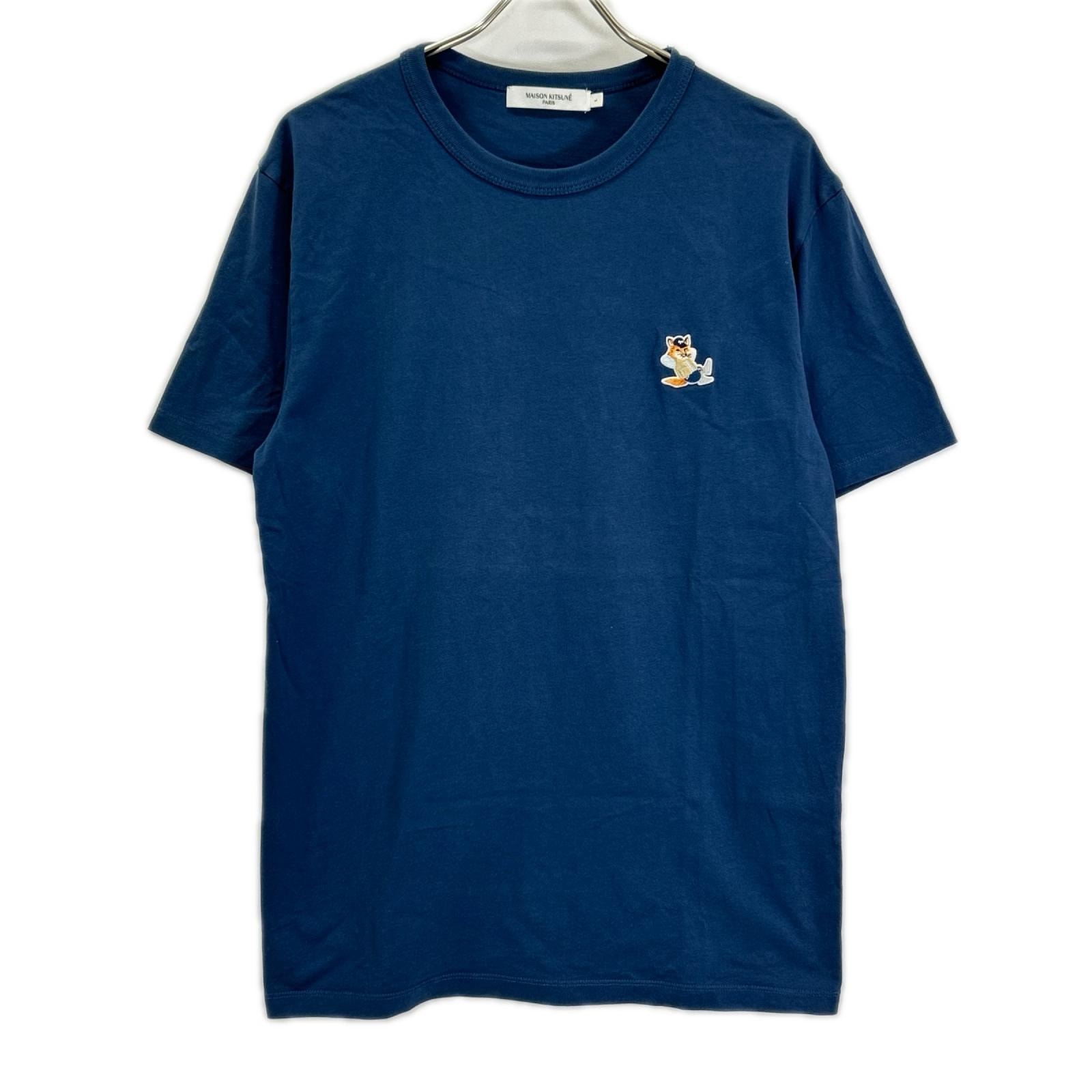 メゾンキツネ ブルー リラックスフォックス Tシャツ L