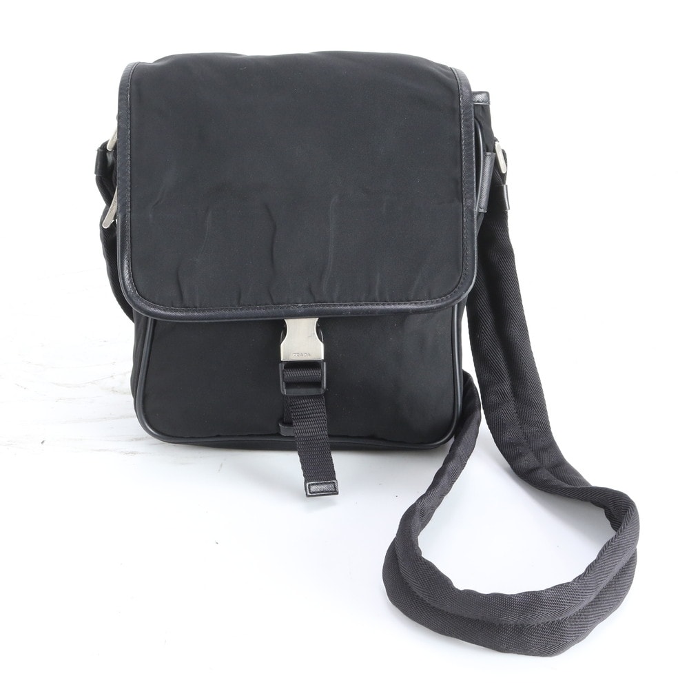 ■美品 プラダ テスート ナイロントライアングルロゴショルダーバッグ