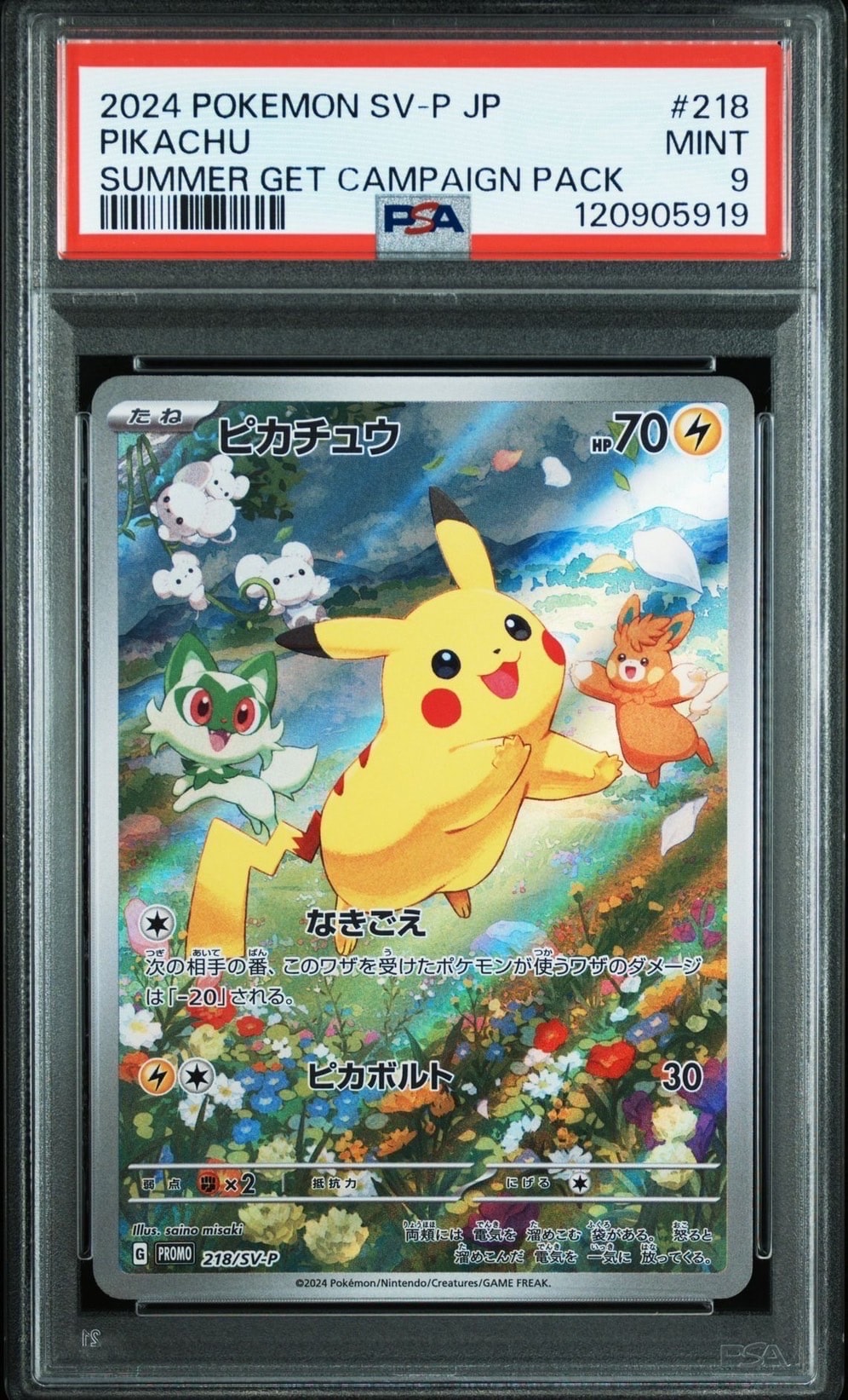ピカチュウ P [SV-P 218](プロモカードパック「ポケカの夏がキタ!プロモカードGetキャンペーン!」)