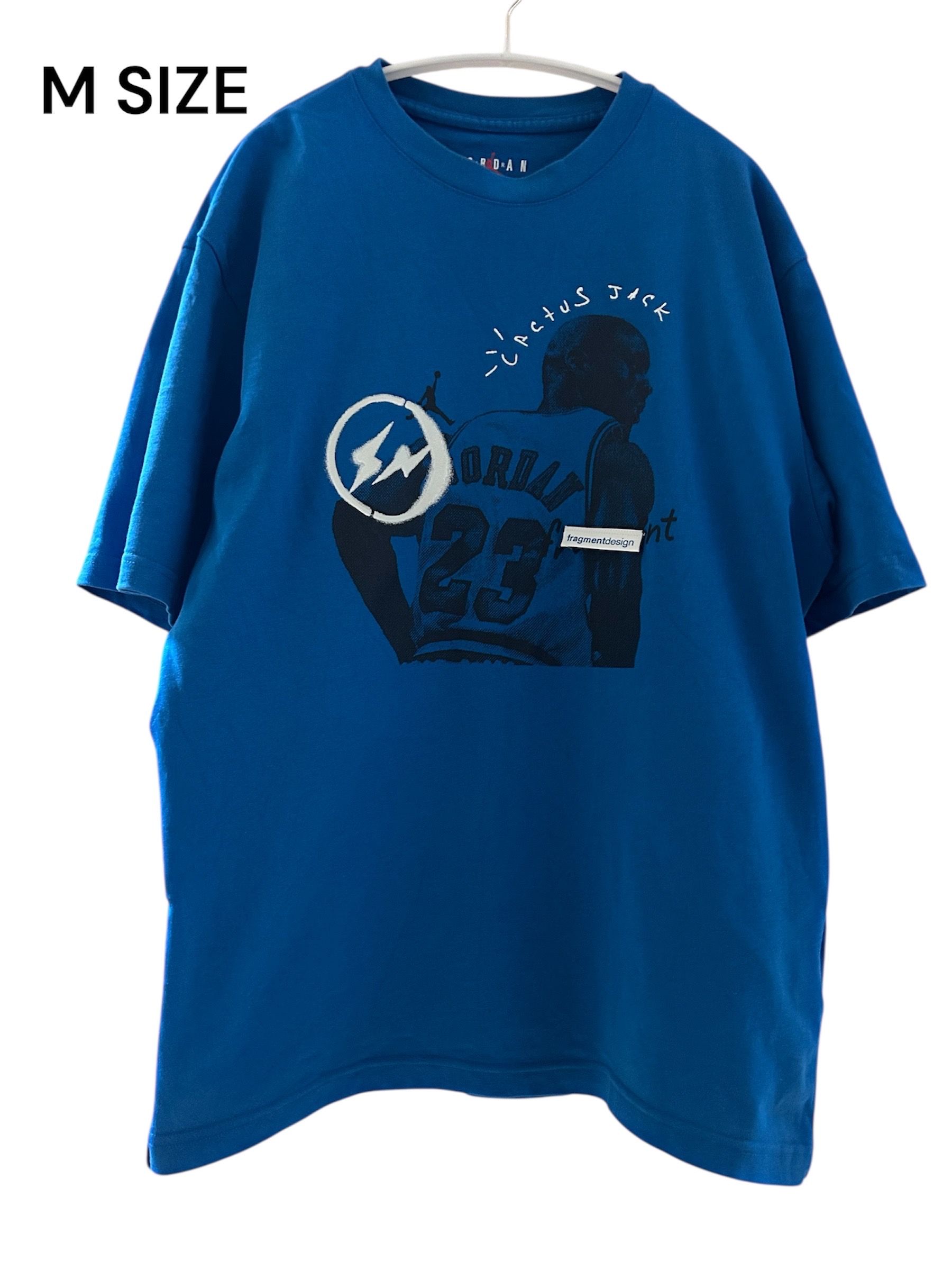 Air Jordan Travis Scott  Fragment Tee "Military Blue"