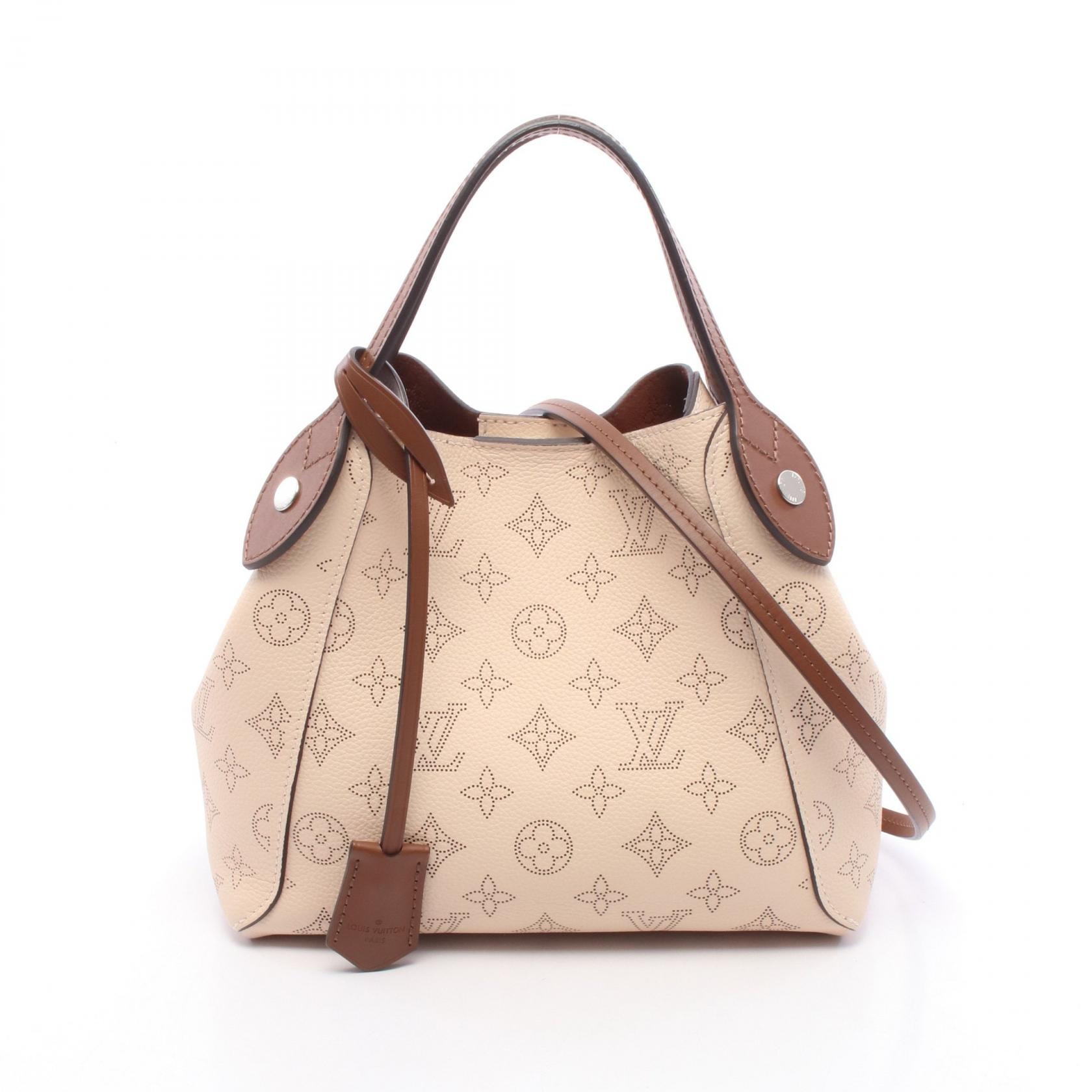ルイ・ヴィトン LOUIS VUITTON ヒナPM マヒナ クレーム 2WAY ハンドバッグ バッグ レザー レディース アイボリー系 / ブラウン系 M51950 【中古】