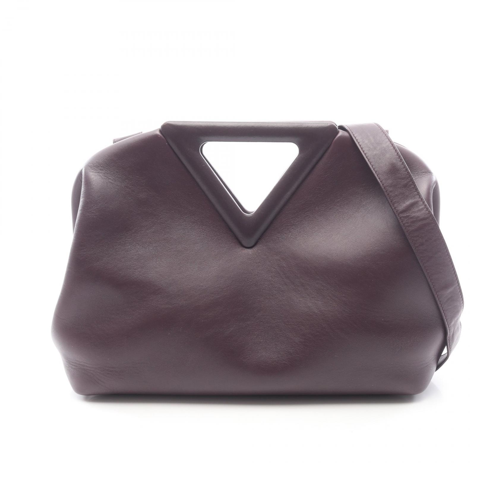 ボッテガヴェネタ BOTTEGA VENETA ポイント ミディアム 2WAY ショルダーバッグ バッグ レザー レディース パープル系 652446 【中古】