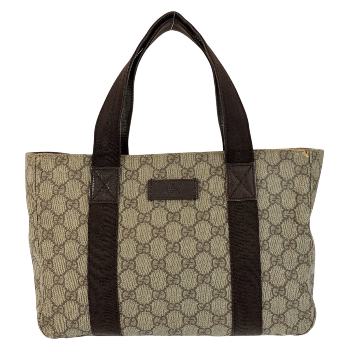 GUCCI グッチ ベージュ ブラウン GGスプリームキャンバス トートバッグ ハンドバッグ 601106 【中古】
