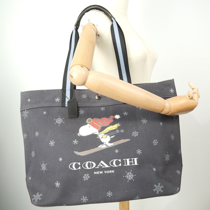 B (目立った傷や汚れなし)】COACH（コーチ）×PEANUTS（ピーナッツ