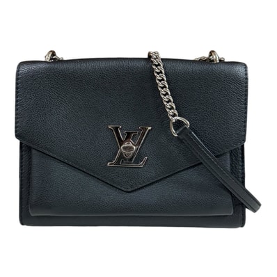 ルイヴィトン マイロックミー・チェーン ショルダーバッグ レザー M51418 ブラック レディース LOUIS VUITTON 中古