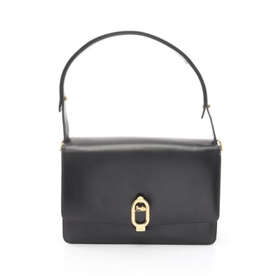 セリーヌ CELINE ショルダーバッグ バッグ レザー レディース ブラック系 【中古】