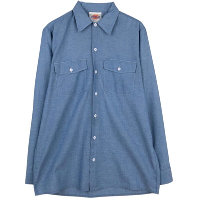 古着 ~90年代 ディッキーズ Dickies 長袖 ワークシャツ メンズM相当 ヴィンテージ/rab181154