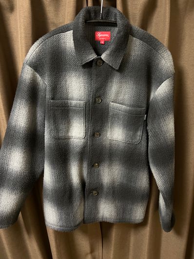 Supreme Shadow Plaid Fleece Shirt "Black"