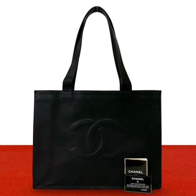 CHANEL シャネル ココマーク キャビアスキン トートバッグ ブラック
37230