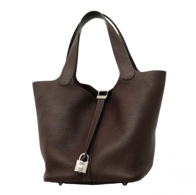 ★最終価格★SALE【6cd4457】エルメス ハンドバッグ ピコタンロックMM トリヨンクレマンス エベンヌ シルバー金具 Z刻印【中古】レディース