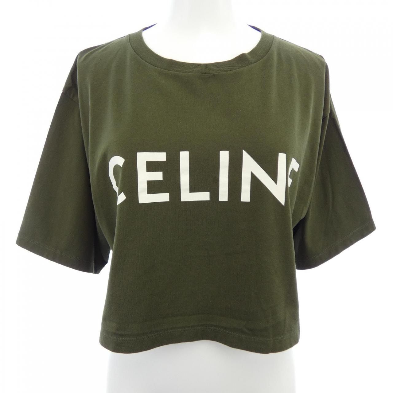 セリーヌ CELINE CELINEプリント クロップドTシャツ 2X761671Q Tシャツ