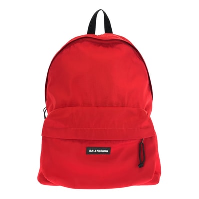 美品 BALENCIAGA バレンシアガ エクスプローラー レッド ブラック キャンバス リュック・デイパック バックパック 男女兼用 505945 【中古】