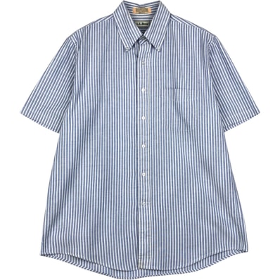 古着 ~90年代 エルエルビーン L.L.Bean 半袖 ボタンダウン ストライプシャツ メンズXL相当 ヴィンテージ/eaa623501