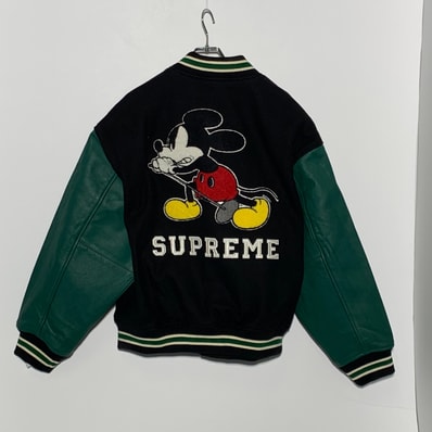 Supreme x Number (N)ine x Mickey Mouse Varsity Jacket "Black"