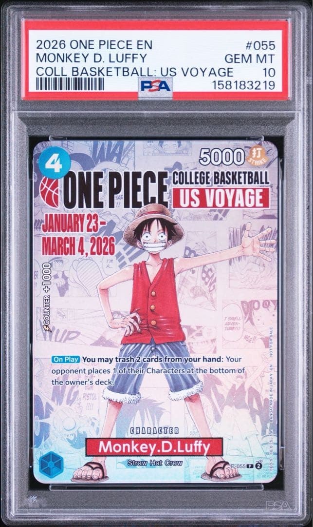 PSA10】モンキー・D・ルフィ：P (開封済) [P-055]【英語版