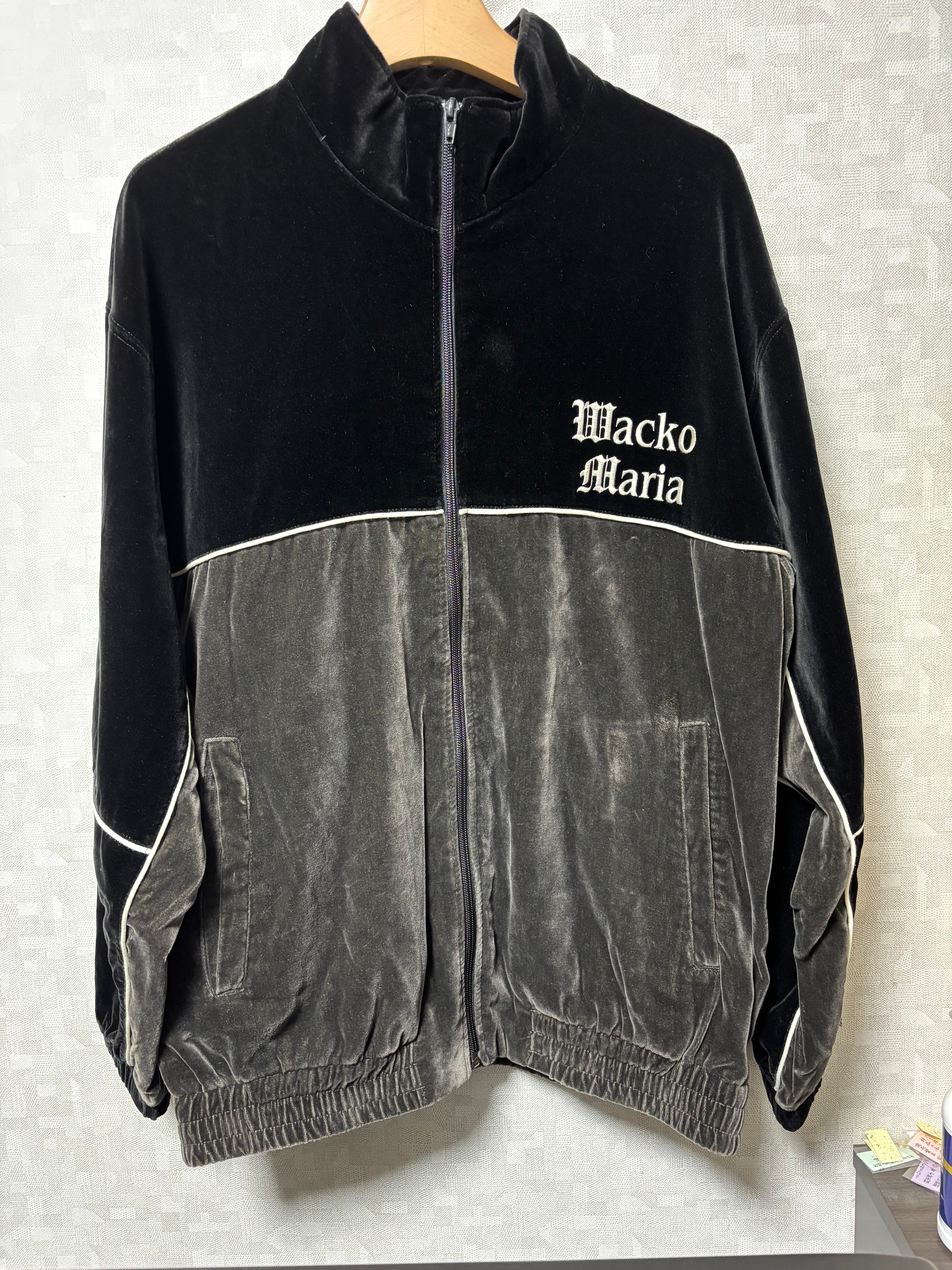 WACKO MARIA Velvet Track Jacket "Black"