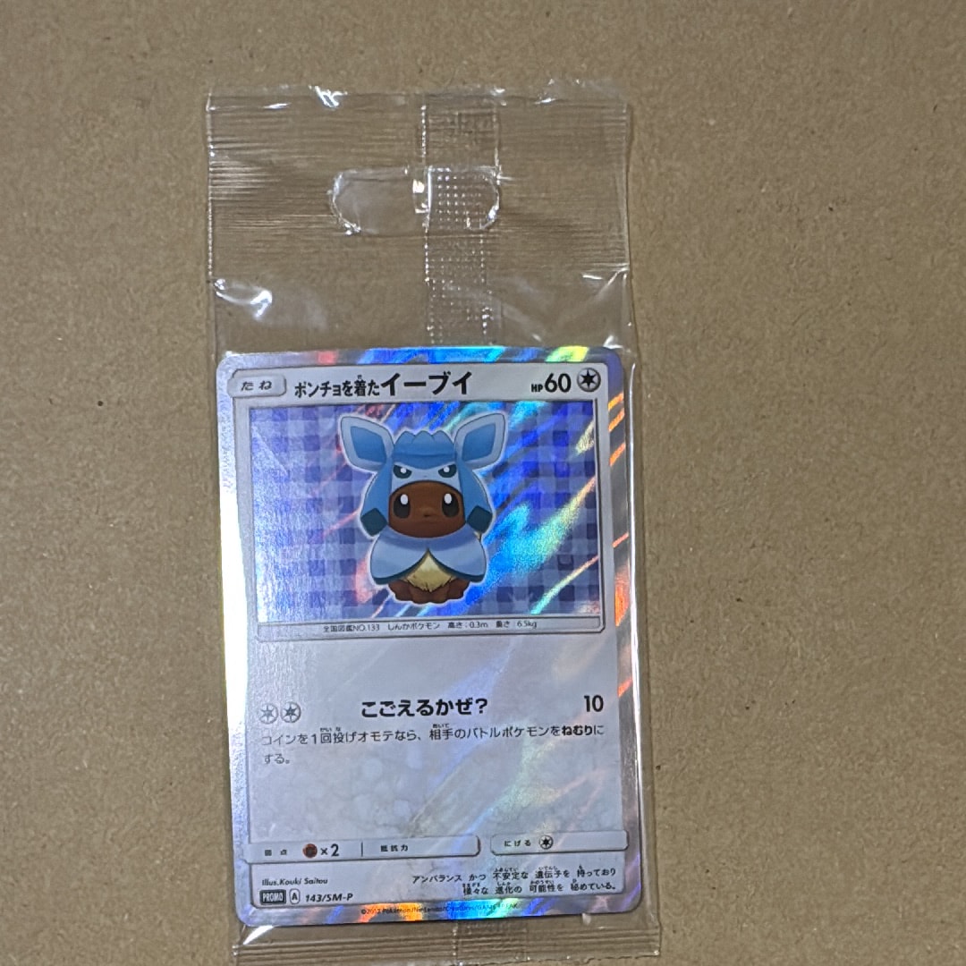 ポンチョを着たイーブイ: プロモ[SM-P 143](プロモーションカード「SM