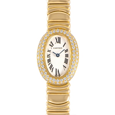 Cartier カルティエ ミニベニュワール WB5094D8 ダイヤベゼル K18YG【中古】