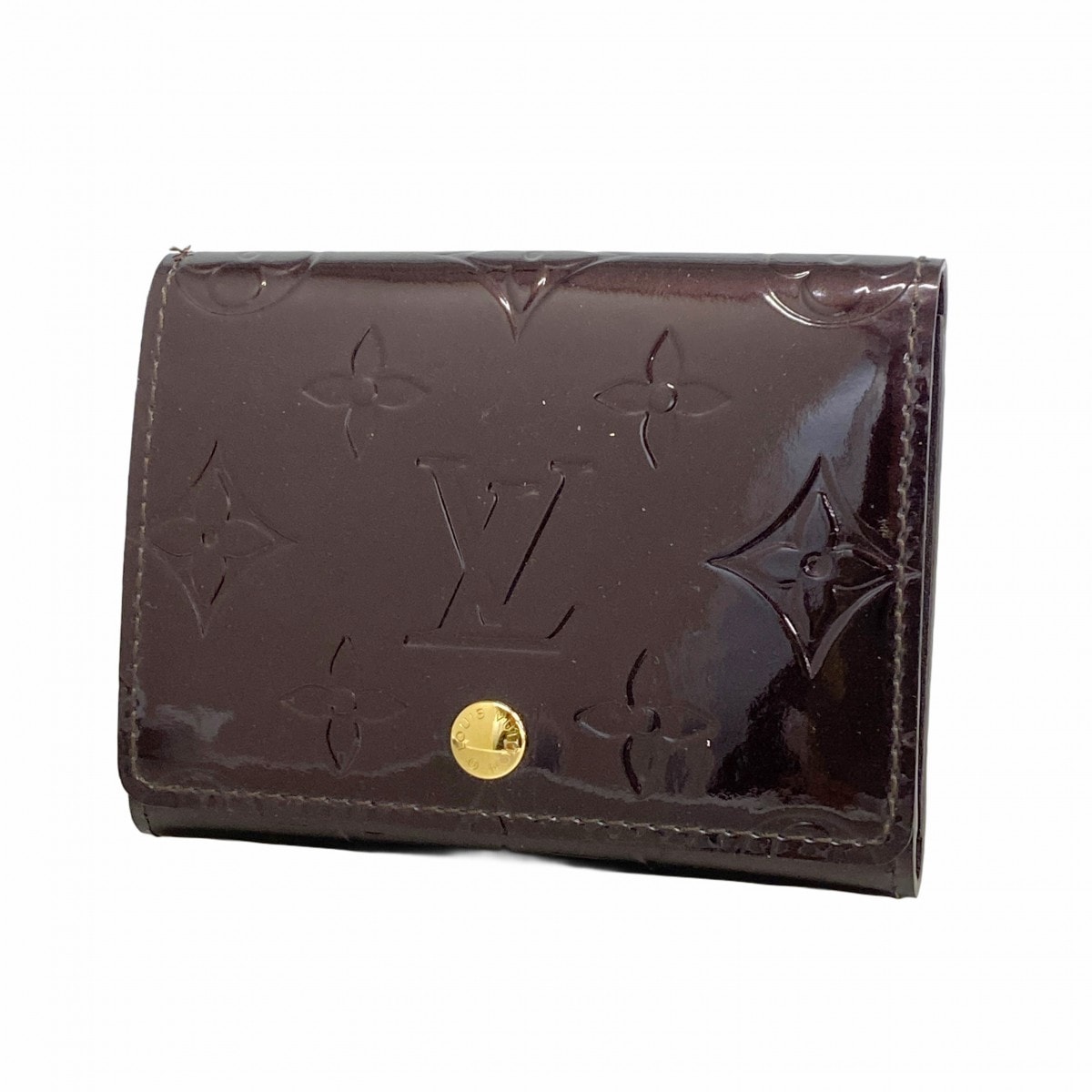 ★SALE【6de6312】ルイヴィトン カードケース ヴェルニ アンヴェロップカルトドゥヴィジット M91409 アマラント【中古】レディース