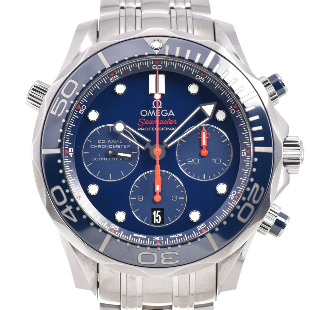 オメガ OMEGA 212.30.44.50.03.00 シーマスターダイバー300M クロノグラフ デイト 自動巻き メンズ 美品 O#145700