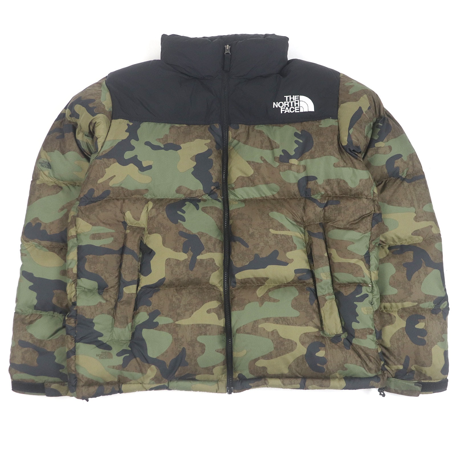美品 ザ・ノースフェイス
 ダウンジャケット Novelty Nuptse Jacket カーキ系 メンズ L ND92235