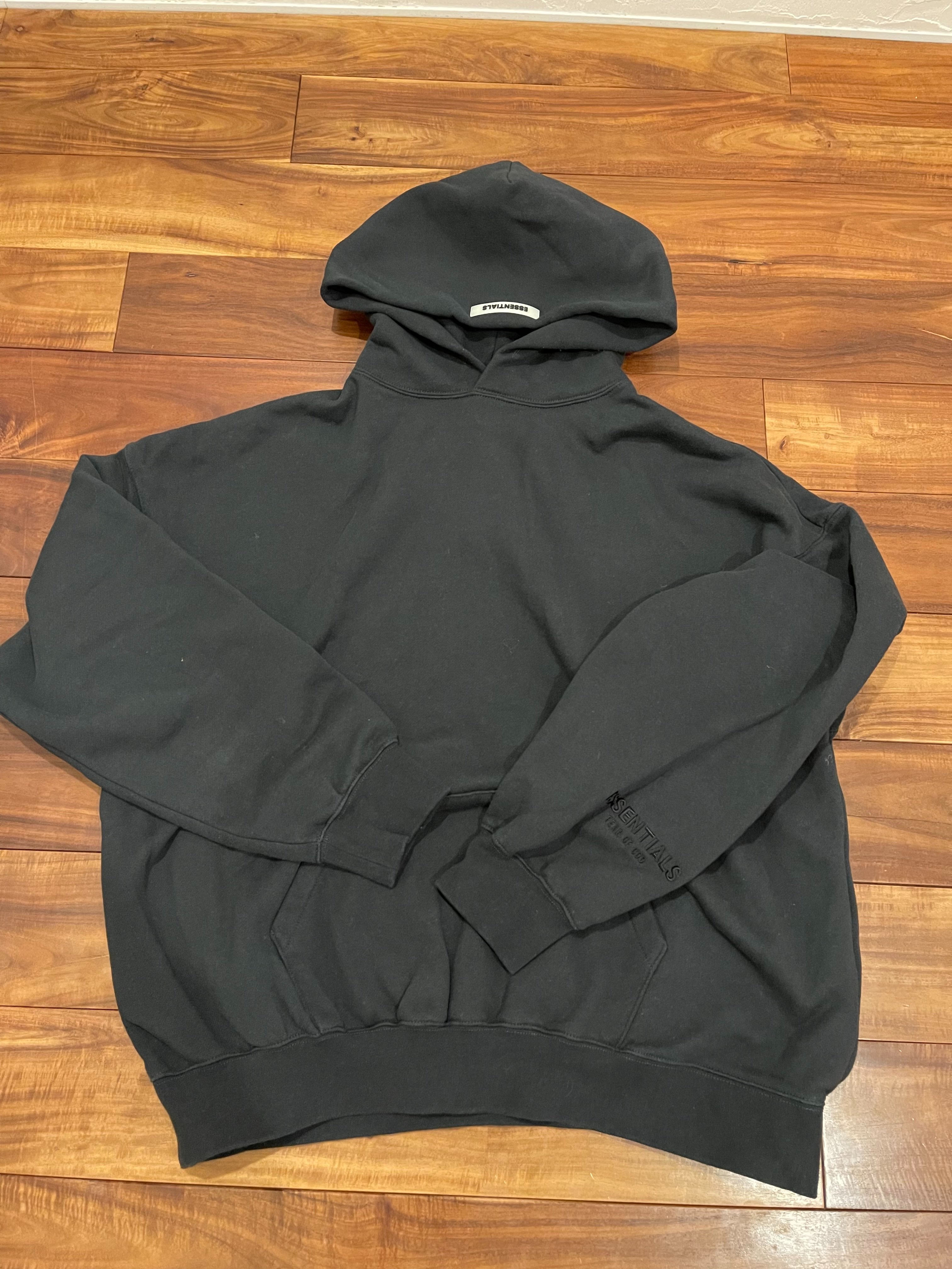 FEAR OF GOD ESSENTIALS 3M Logo Pullover Hoodie "Black"
