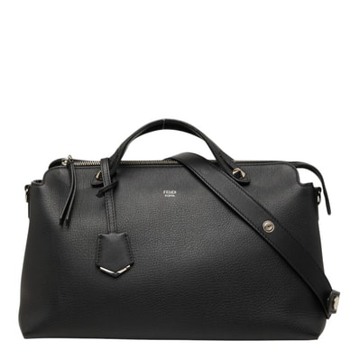フェンディ バイザウェイ ラージ ハンドバッグ ショルダーバッグ2WAY 8BL125 ブラック レザー レディース FENDI 【中古】
