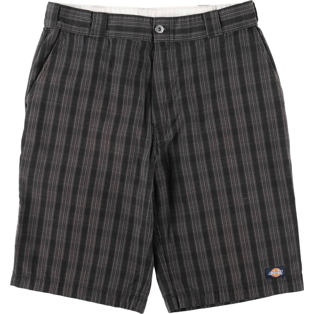 古着 ディッキーズ Dickies チェック柄 ワークショーツ ハーフパンツ メンズw34相当/eaa616990