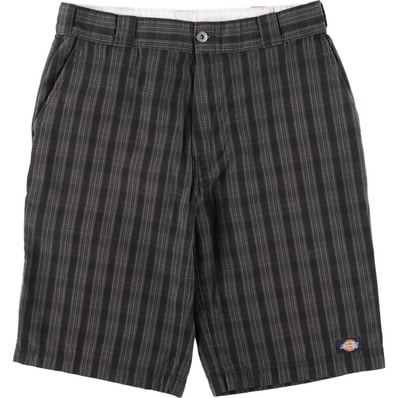 古着 ディッキーズ Dickies チェック柄 ワークショーツ ハーフパンツ メンズw34相当/eaa616990
