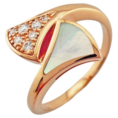 ブルガリ ティーヴァドリーム リング 指輪 14.5号 18金 K18ピンクゴールド マザーオブパール レディース BVLGARI 中古